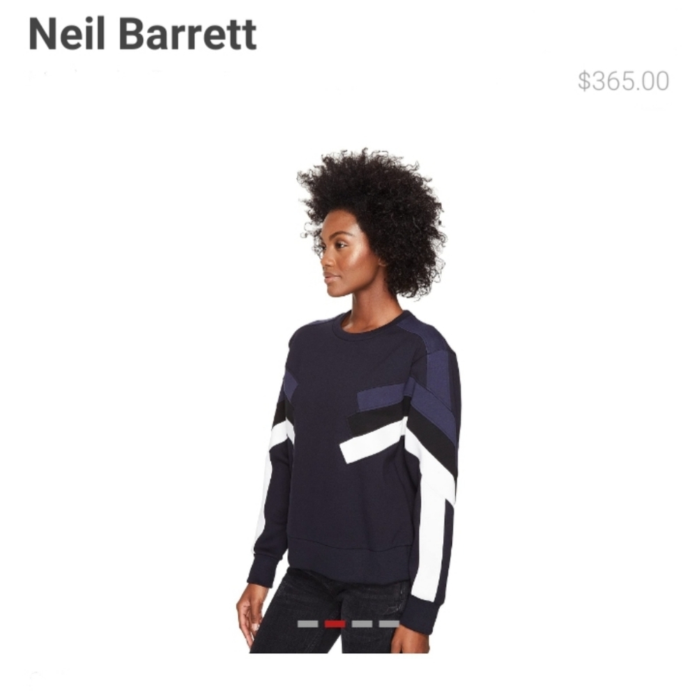 $400 Designer Neil Barrett Modernist Retro Sweater